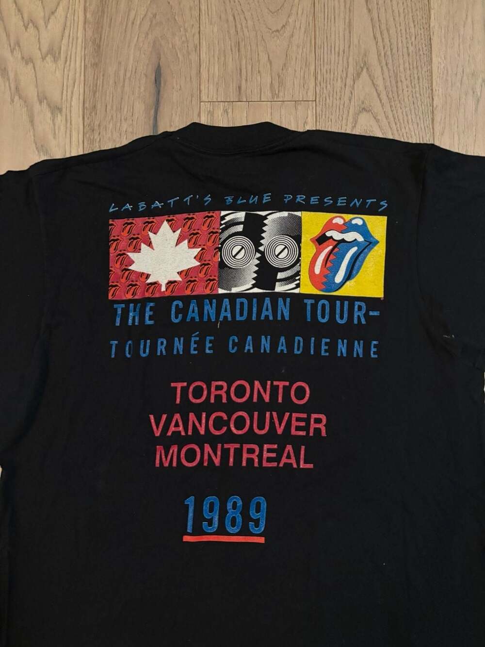 Vintage 1989 Rolling Stones Steel Wheels Canadian Tour T-Shirt - Picture 4 of 7